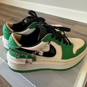 Jordan Green and Black Women's Sneakers